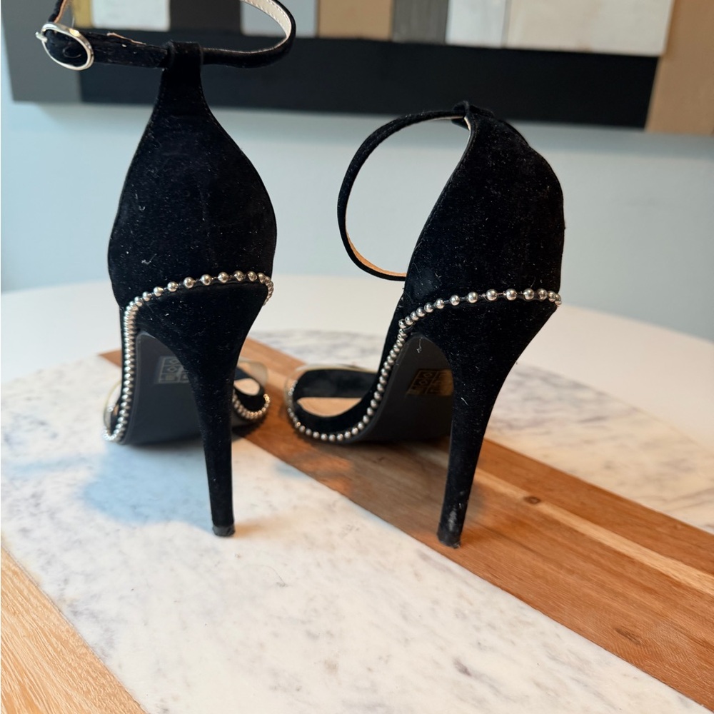 Boohoo Black Heels with Silver Studs - Picture 4 of 5